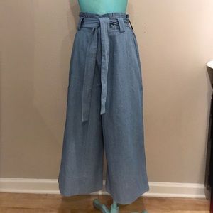 Vestique paper bag waist pants